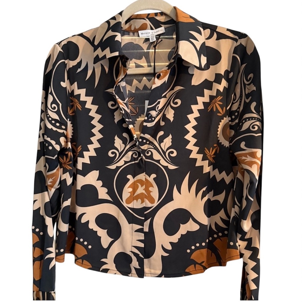 Maison D'amelie Paris floral blouse NWT S
